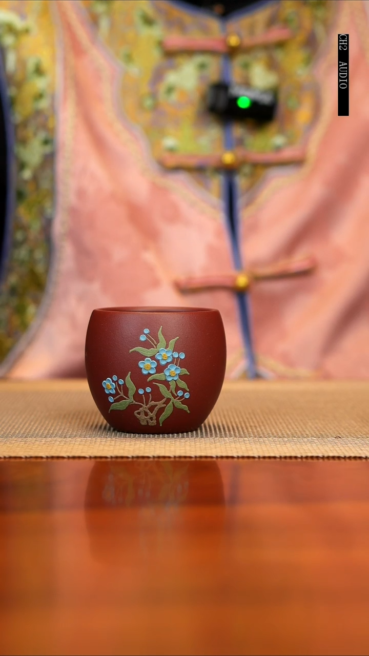 【闪购商品】紫砂茶壶紫泥蓝梅花杯