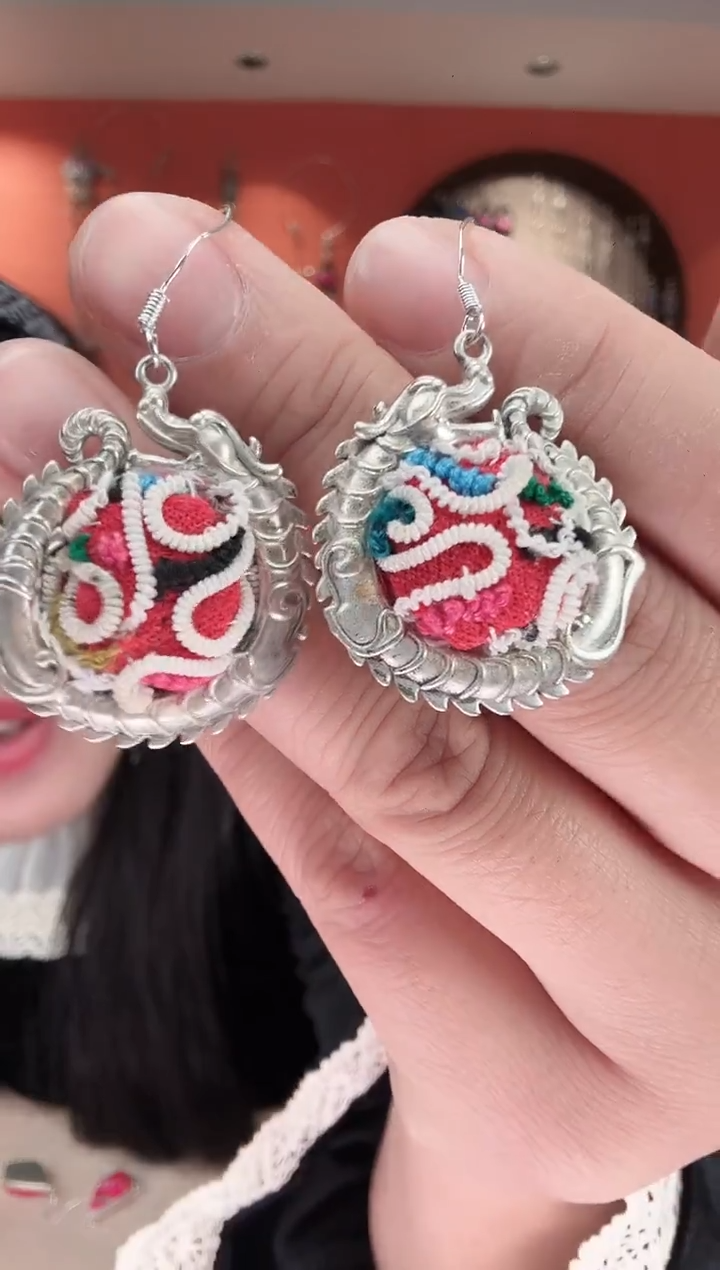 织绣长红绣艺坊耳环17