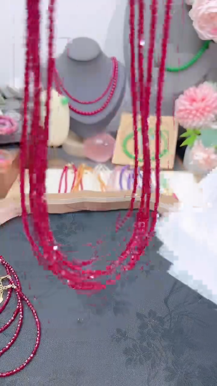 颈饰银S925镶嵌红宝石姨妈99