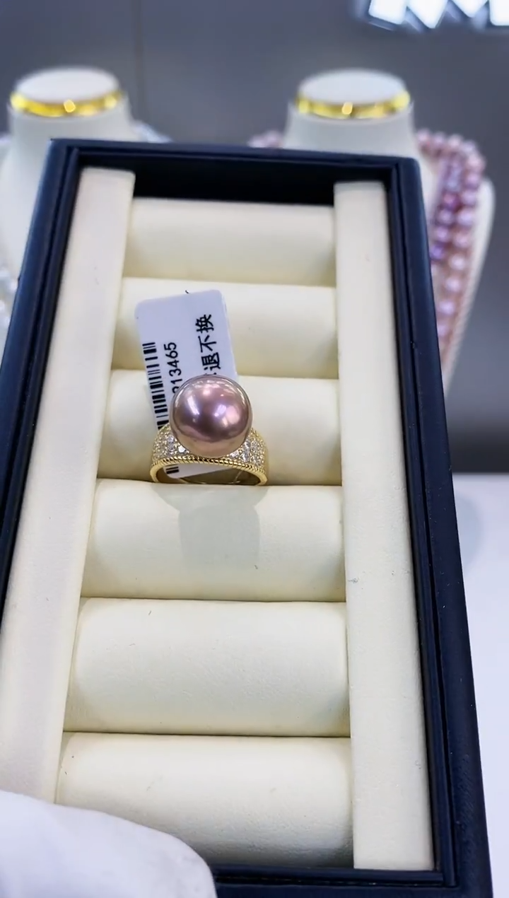 银S925镶嵌戒指淡水珍珠Y淡水戒指