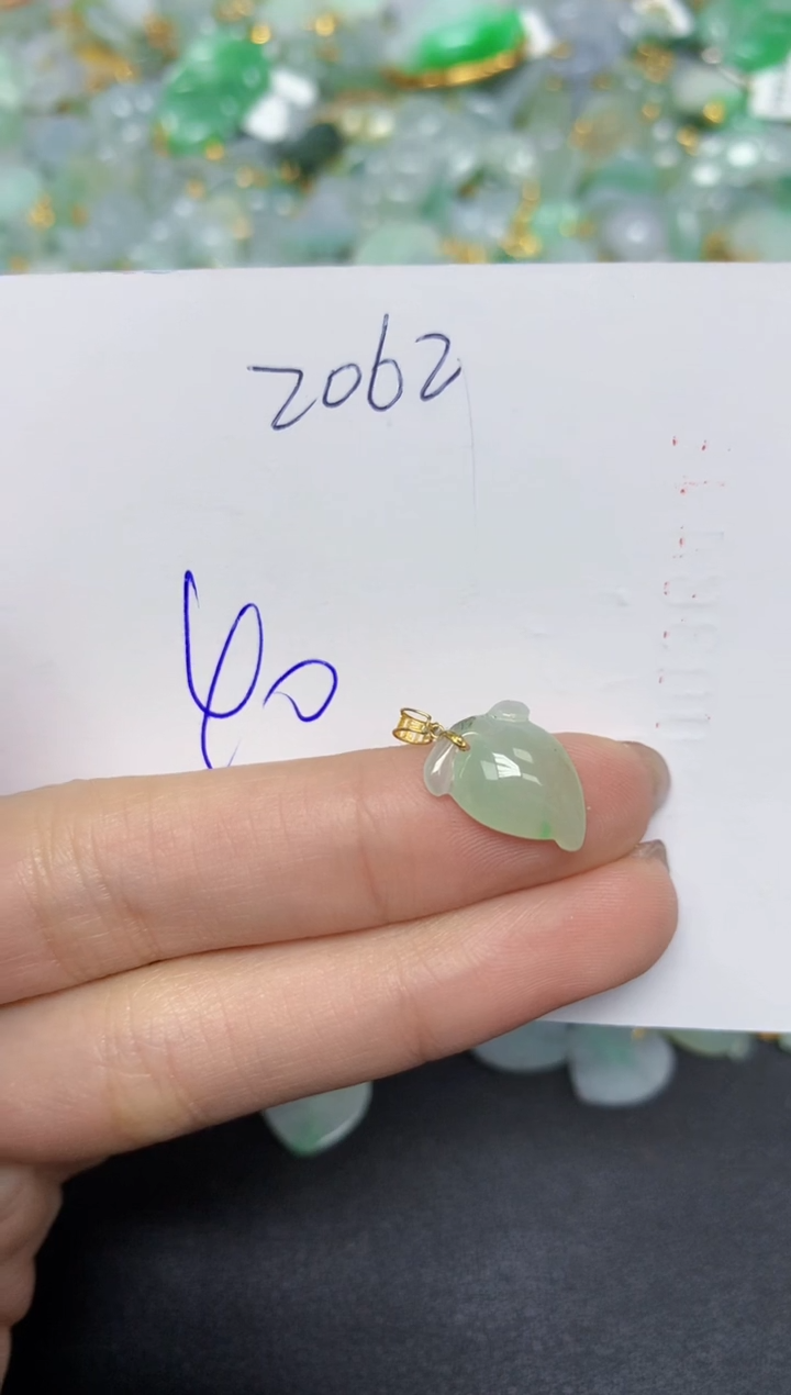 【闪购商品】翡翠颈饰18K金镶嵌 天然翡翠A货1