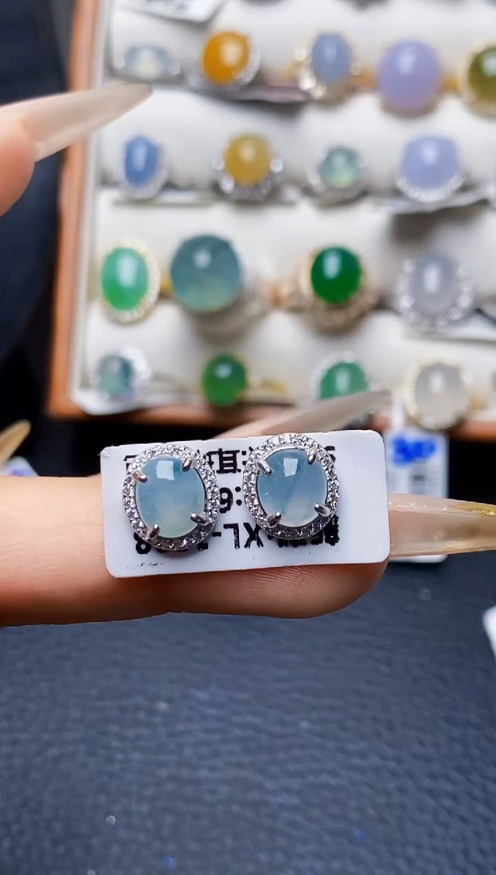 银S925镶嵌戒指翡翠5176