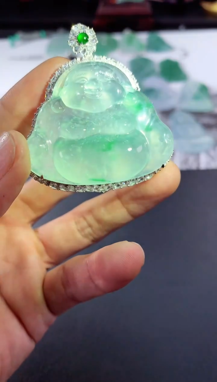 颈饰未镶嵌翡翠天然A货翡翠 定制翡翠 定金