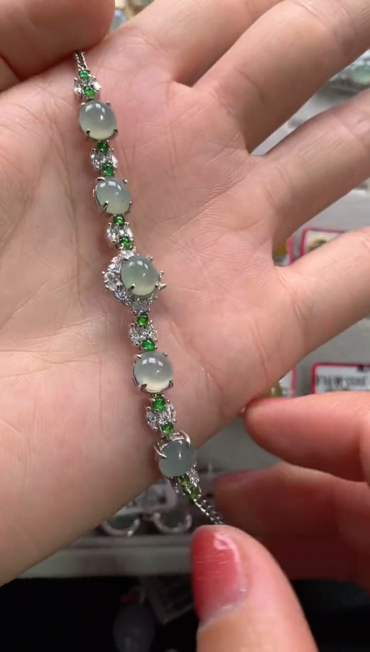 【闪购商品】翡翠戒指银S925镶嵌22222222    9