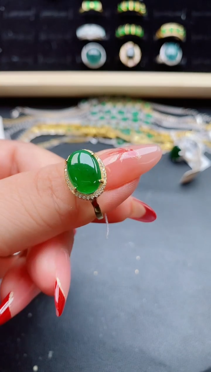 【闪购商品】翡翠戒指银S925镶嵌5085050