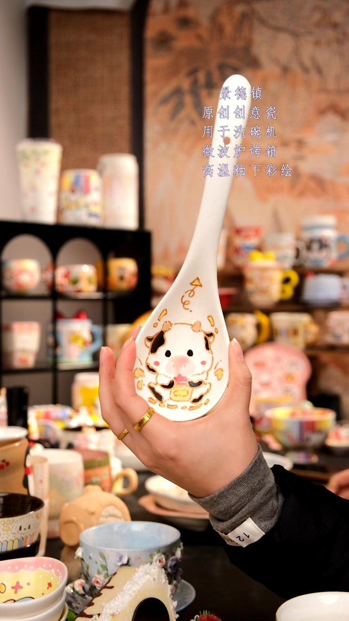 摆件陶旺的可以陶瓷手工手绘设计师款