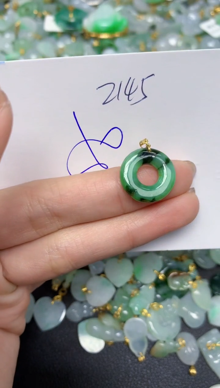 【闪购商品】翡翠颈饰18K金镶嵌 天然翡翠A货