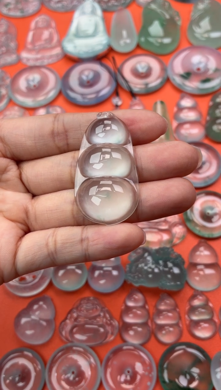 吊坠(不含链)未镶嵌翡翠58 豆子 44.4 24 7.0