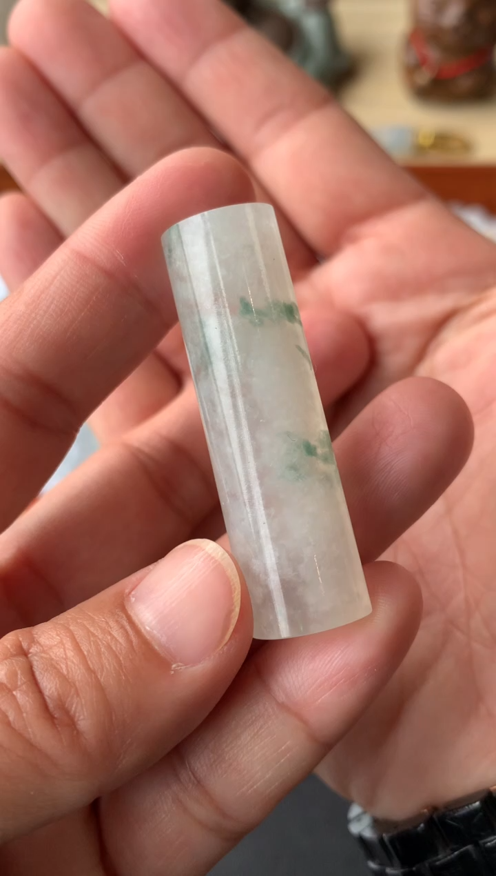 【闪购商品】定制翡翠未镶嵌飘花无事柱-600+60