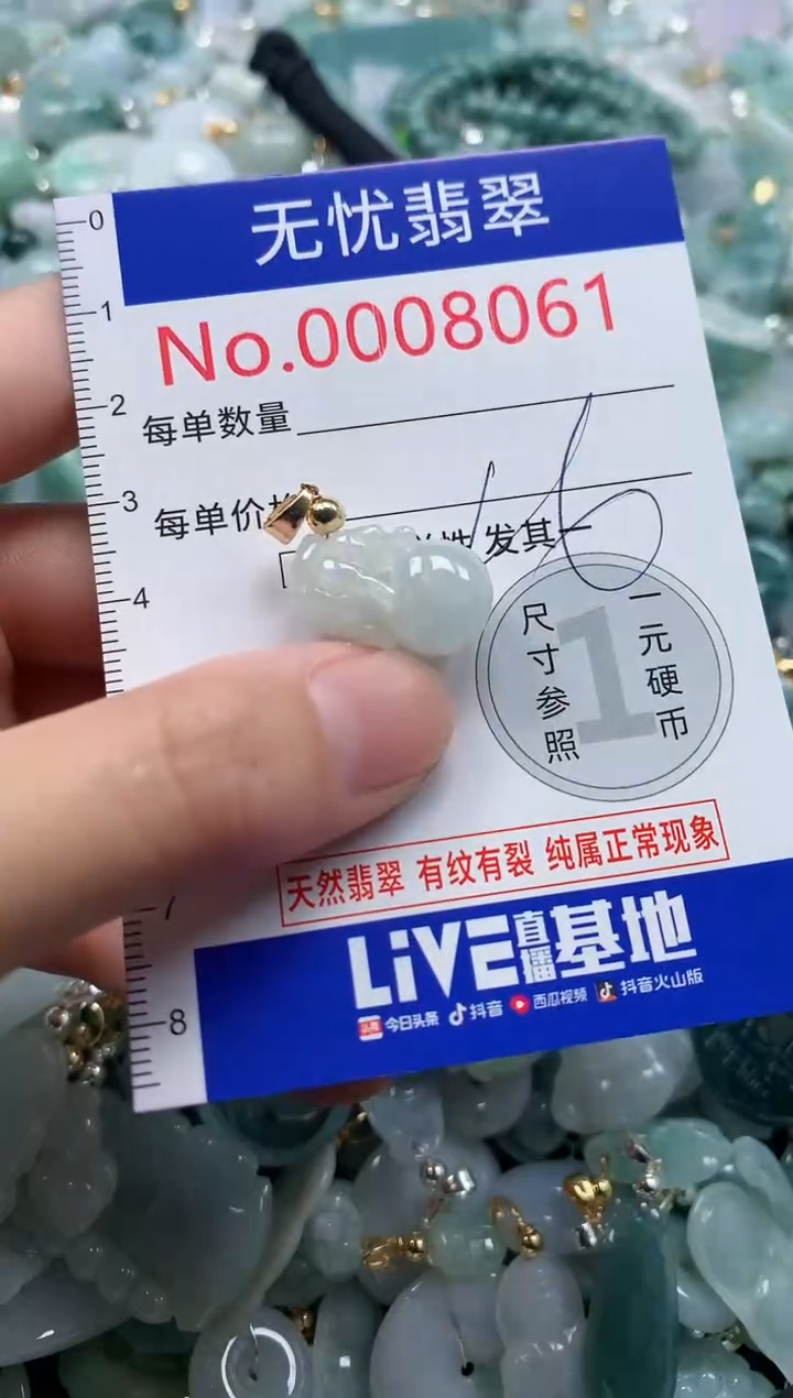 翡翠未镶嵌吊坠(不含链)8061