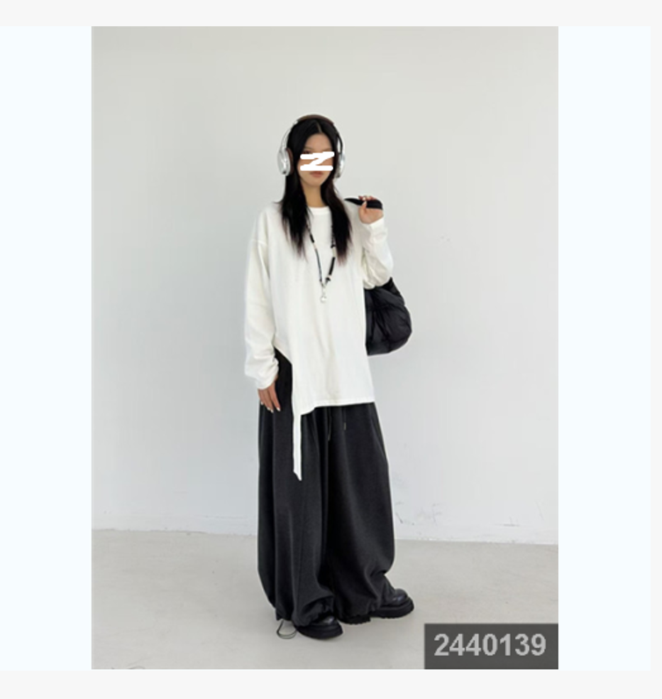 小妳XiaoNi———（冬款圆领大版不规则T恤2440139）