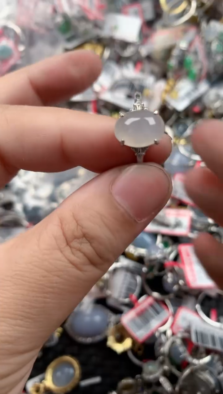 银S925镶嵌戒指翡翠1010    6