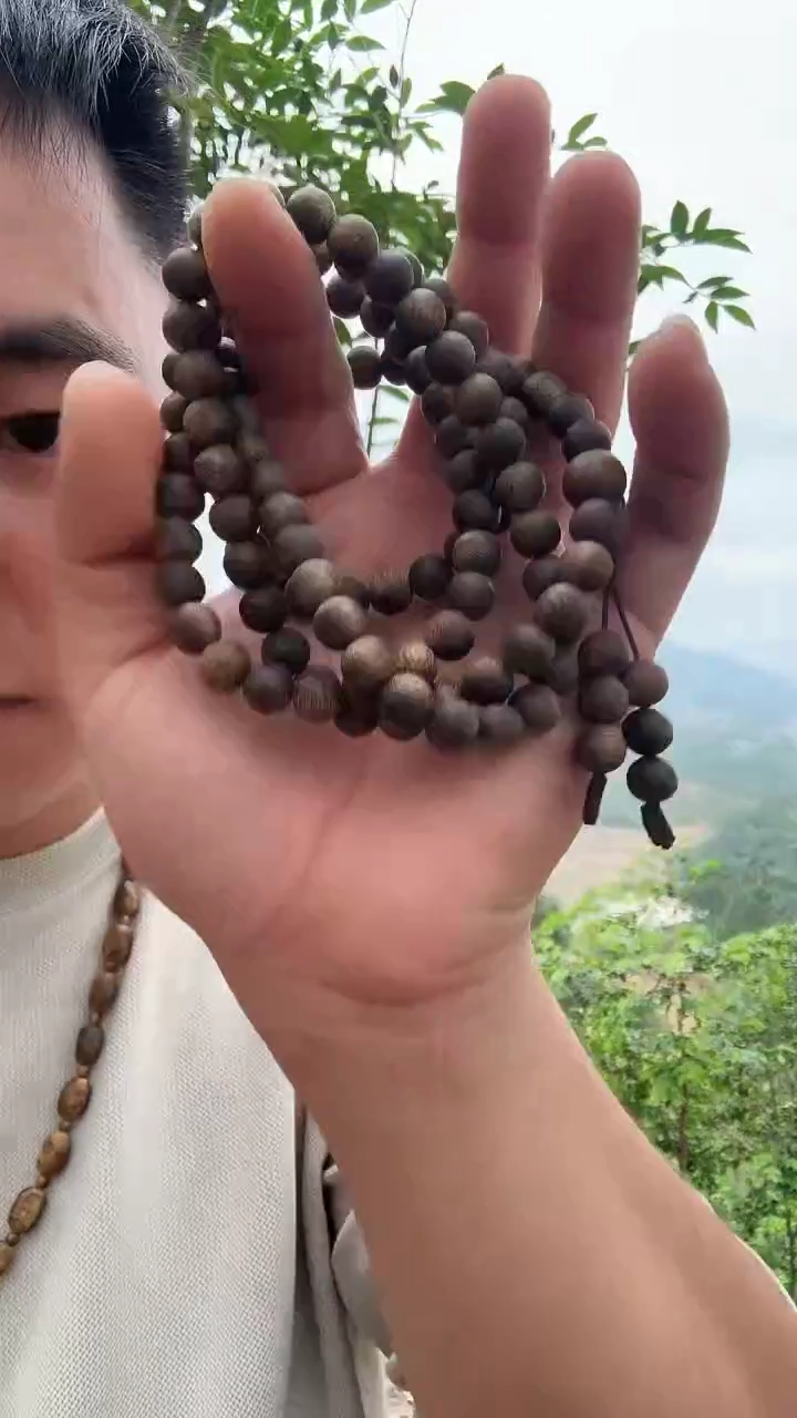 沉香沉香碎屑沉香碎屑沉香手链多圈卡8    31克