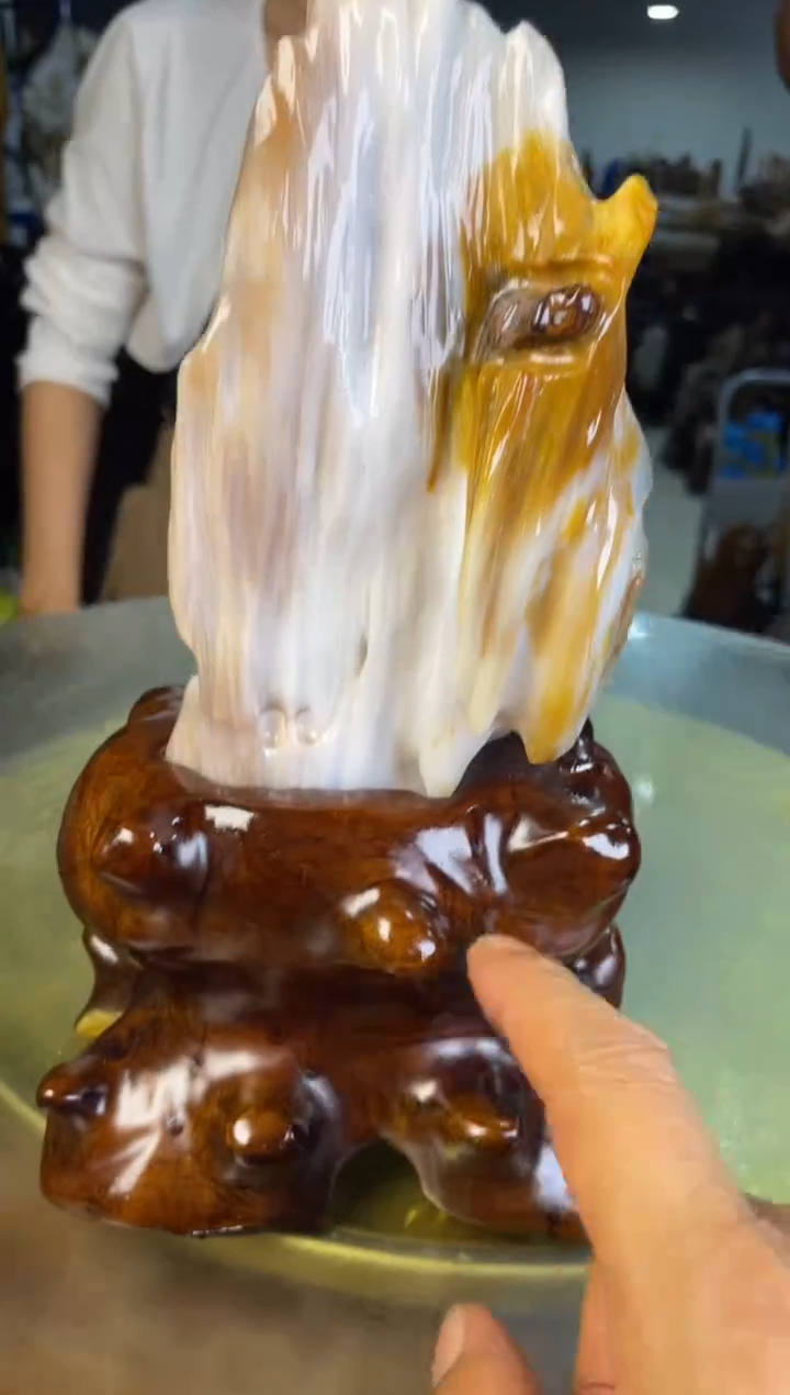 未镶嵌摆件硅化玉14