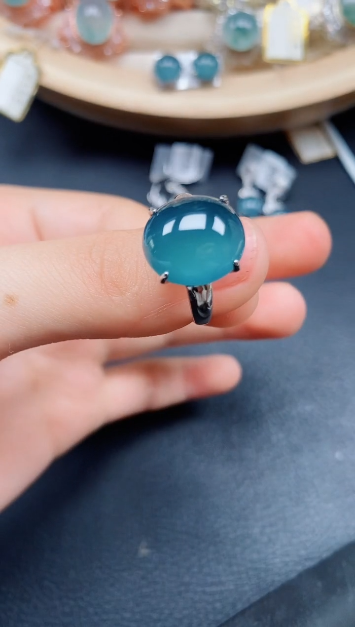 【闪购商品】翡翠戒指银S925镶嵌翡翠