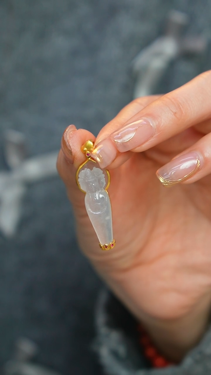 【闪购商品】翡翠挂件18K金镶嵌45号-吊坠/姿/3