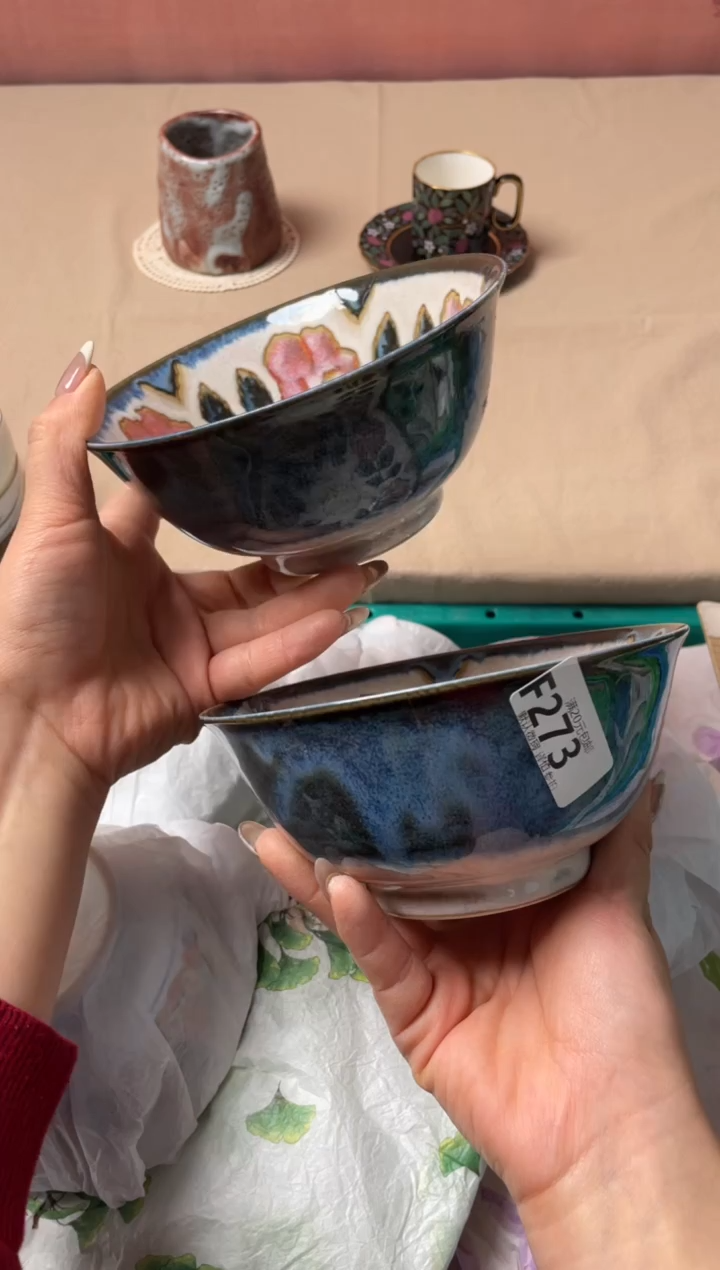 瓷片冲绳玫瑰【碗】273