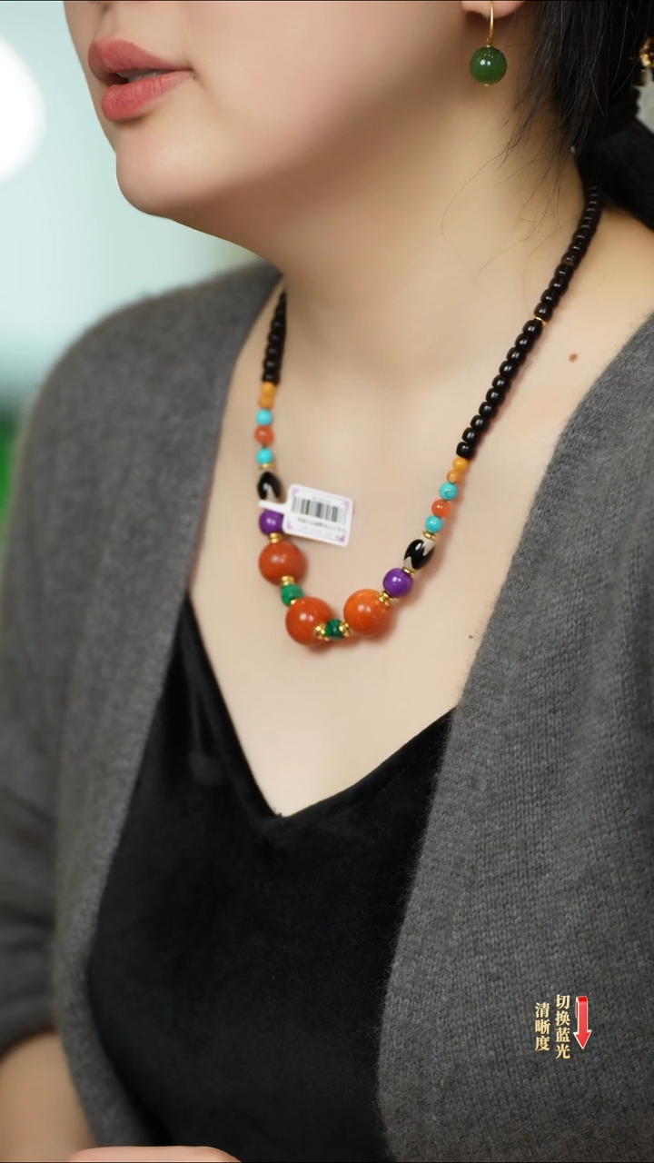 【闪购商品】琥珀颈饰未镶嵌0216-017