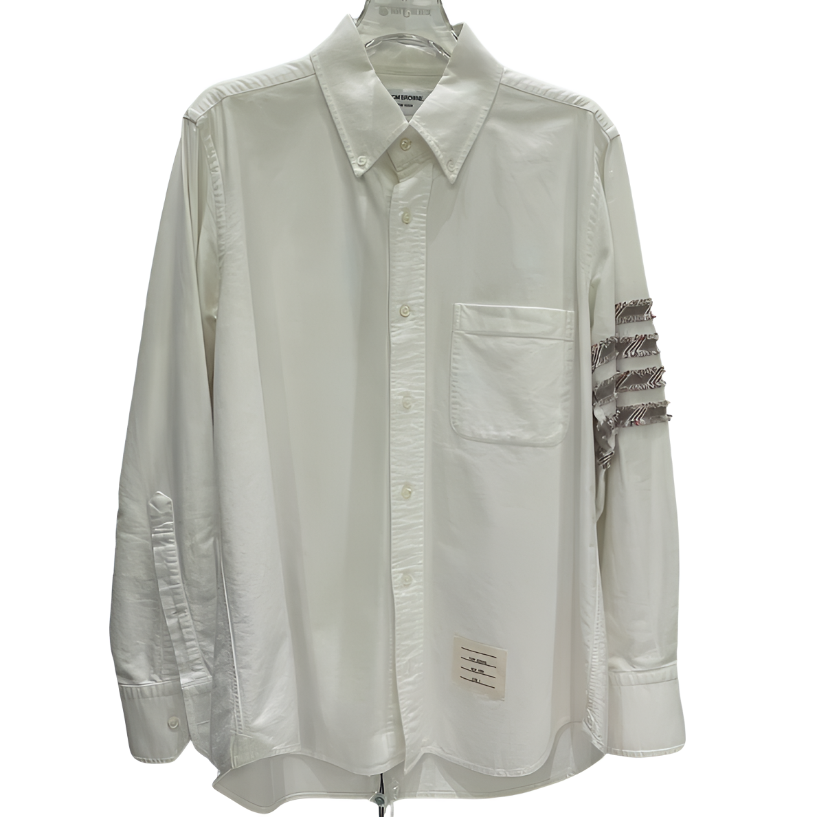 99新 THOMBROWNE 经典四杠刺绣翻领长袖 J1668 2码 M码  CS