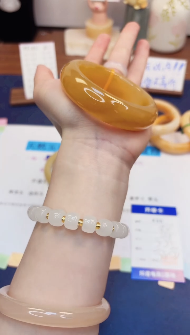 【闪购商品】石英质玉手镯未镶嵌435-财气镯-圈口55