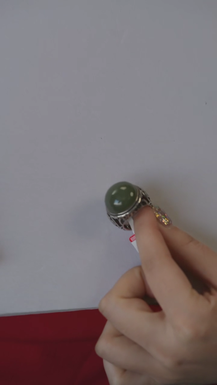 【闪购商品】和田玉戒指银S925镶嵌戒指