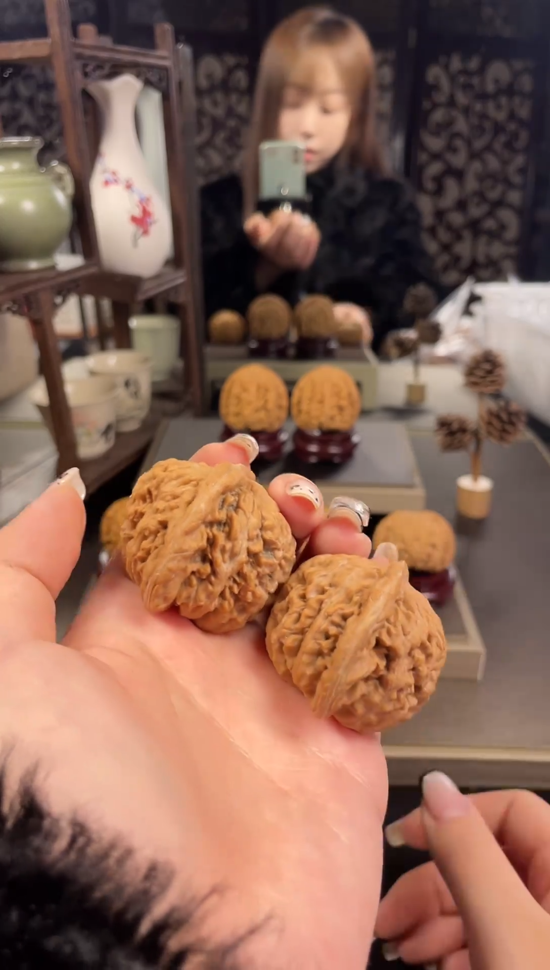 【闪购商品】文玩核桃把件四座楼46尺-39