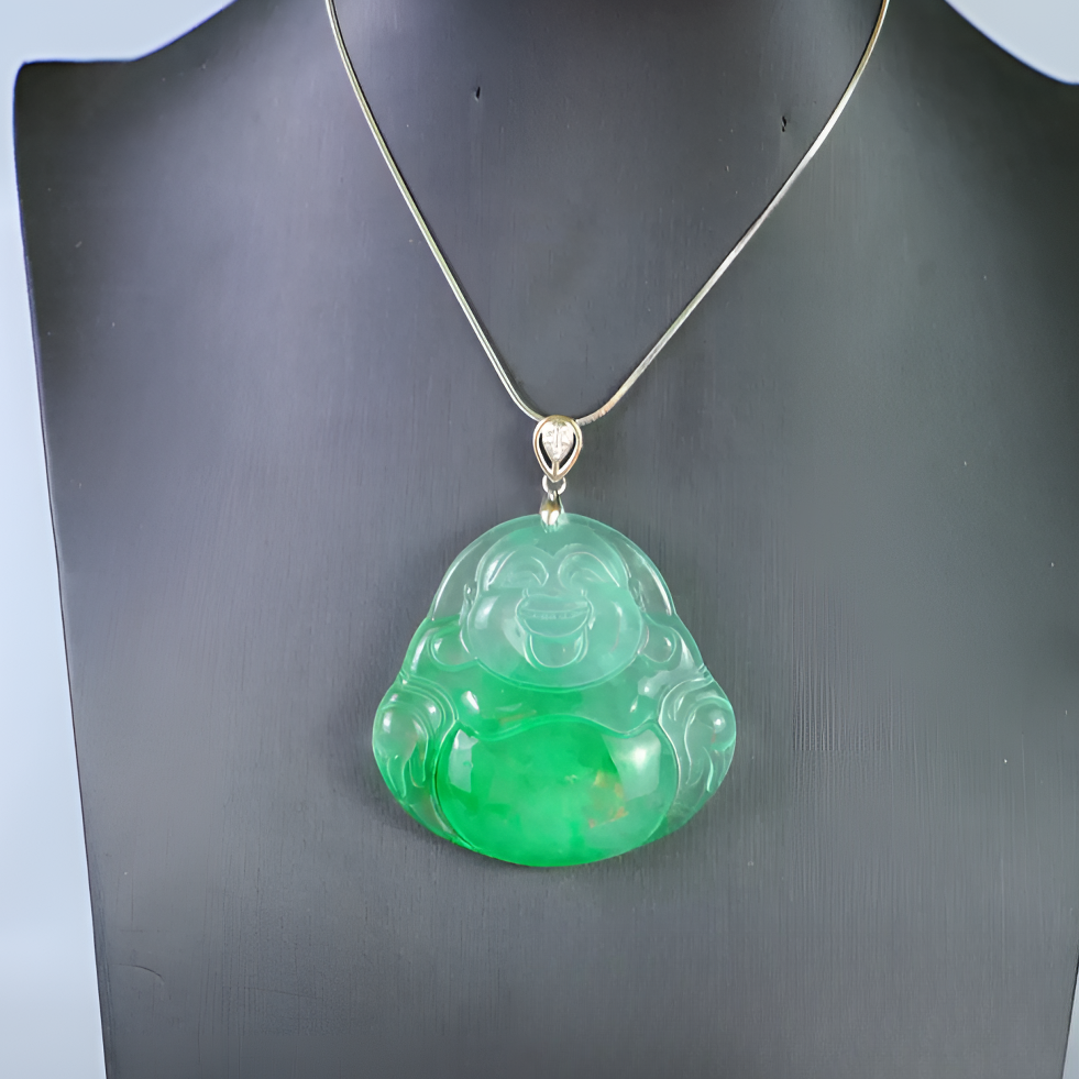 合金吊坠  CHEN XI【晨玺】时尚饰品满绿飘花佛公项链男款女款佛公