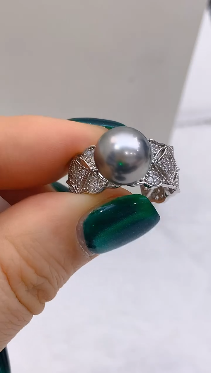 【闪购商品】海水珍珠戒指银S925镶嵌143