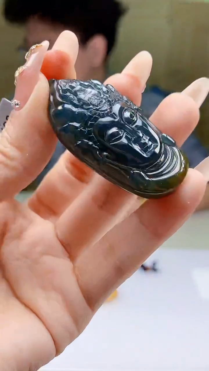 【闪购商品】定制翡翠未镶嵌4688ty-毛货挂件84