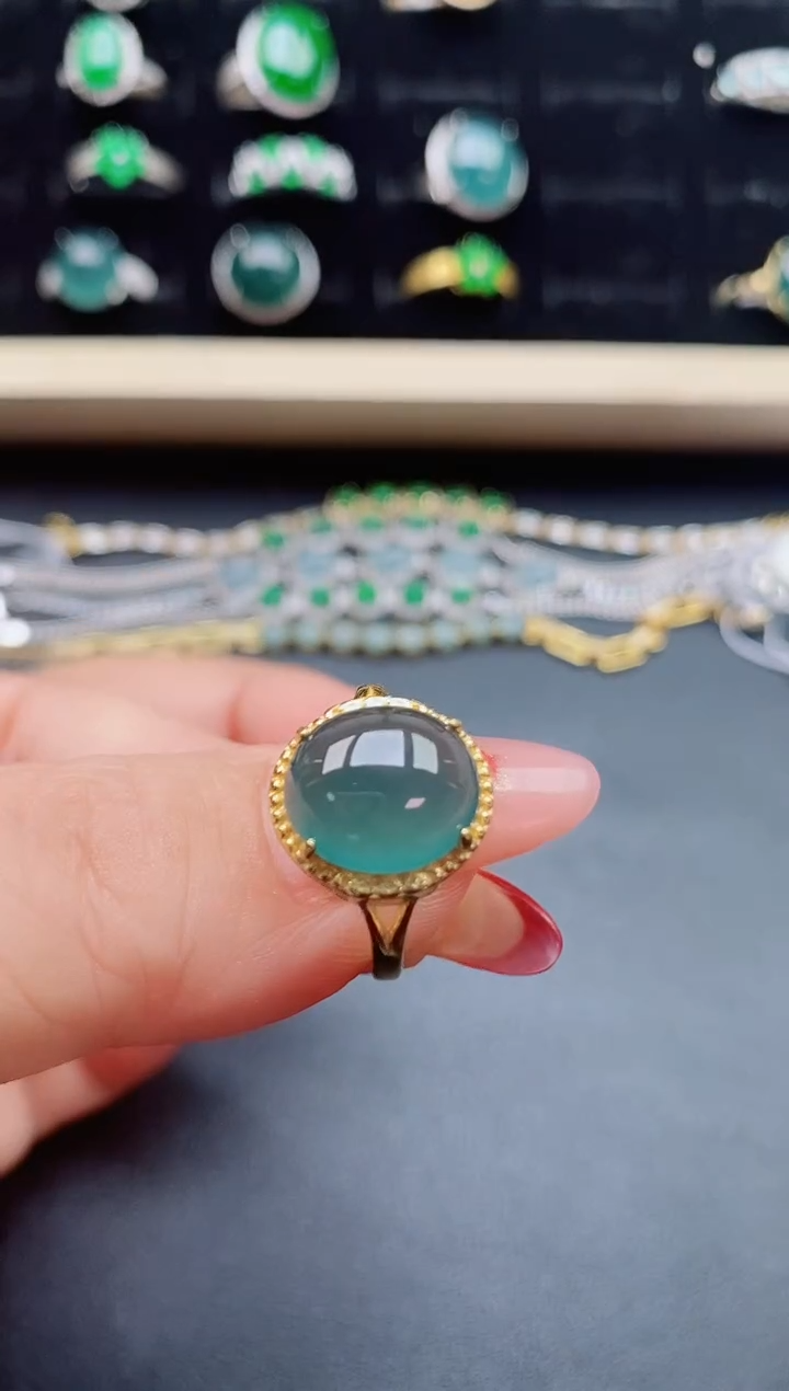 【闪购商品】翡翠戒指银S925镶嵌321321