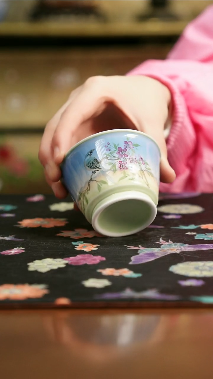 景德镇陶瓷杯碗柴烧多人