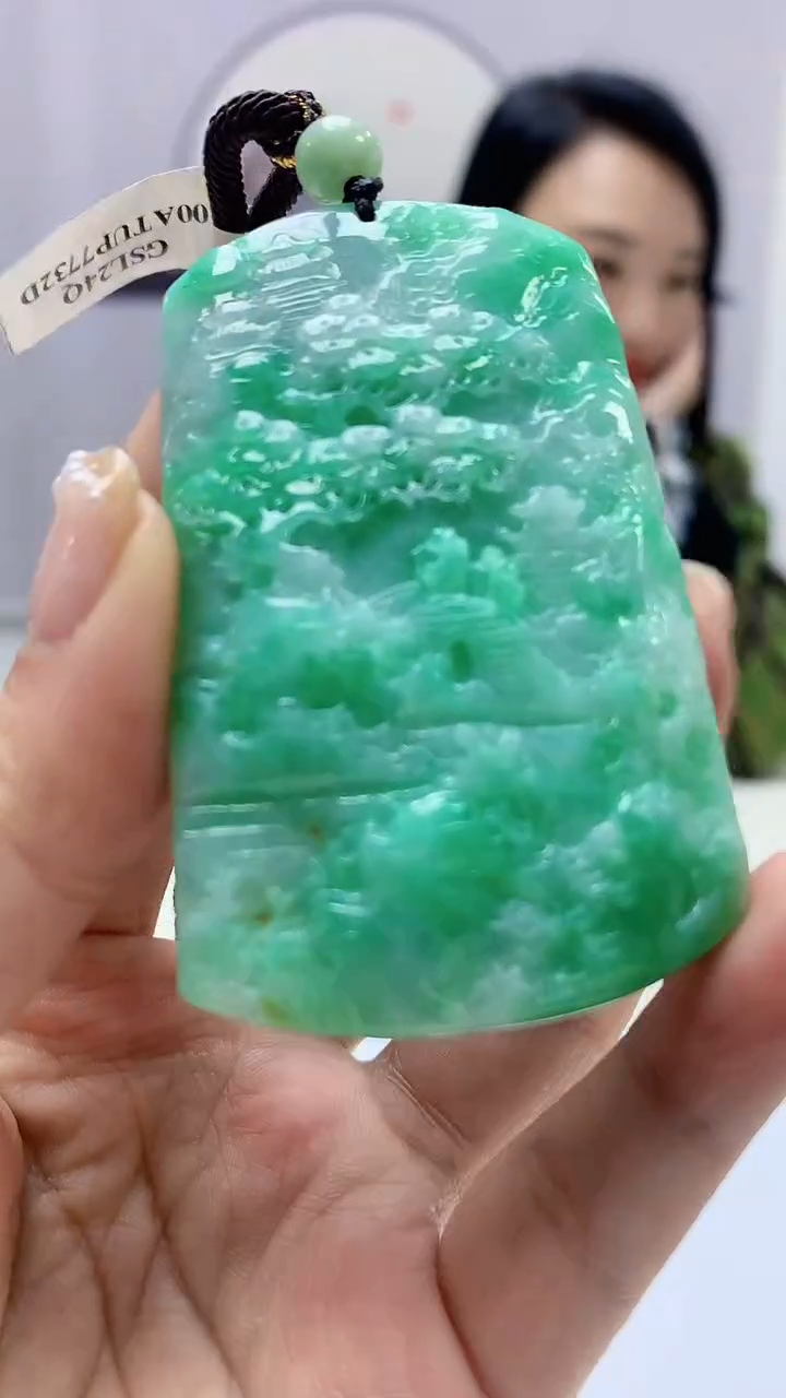 【闪购商品】定制翡翠未镶嵌3123ms-毛货挂件62