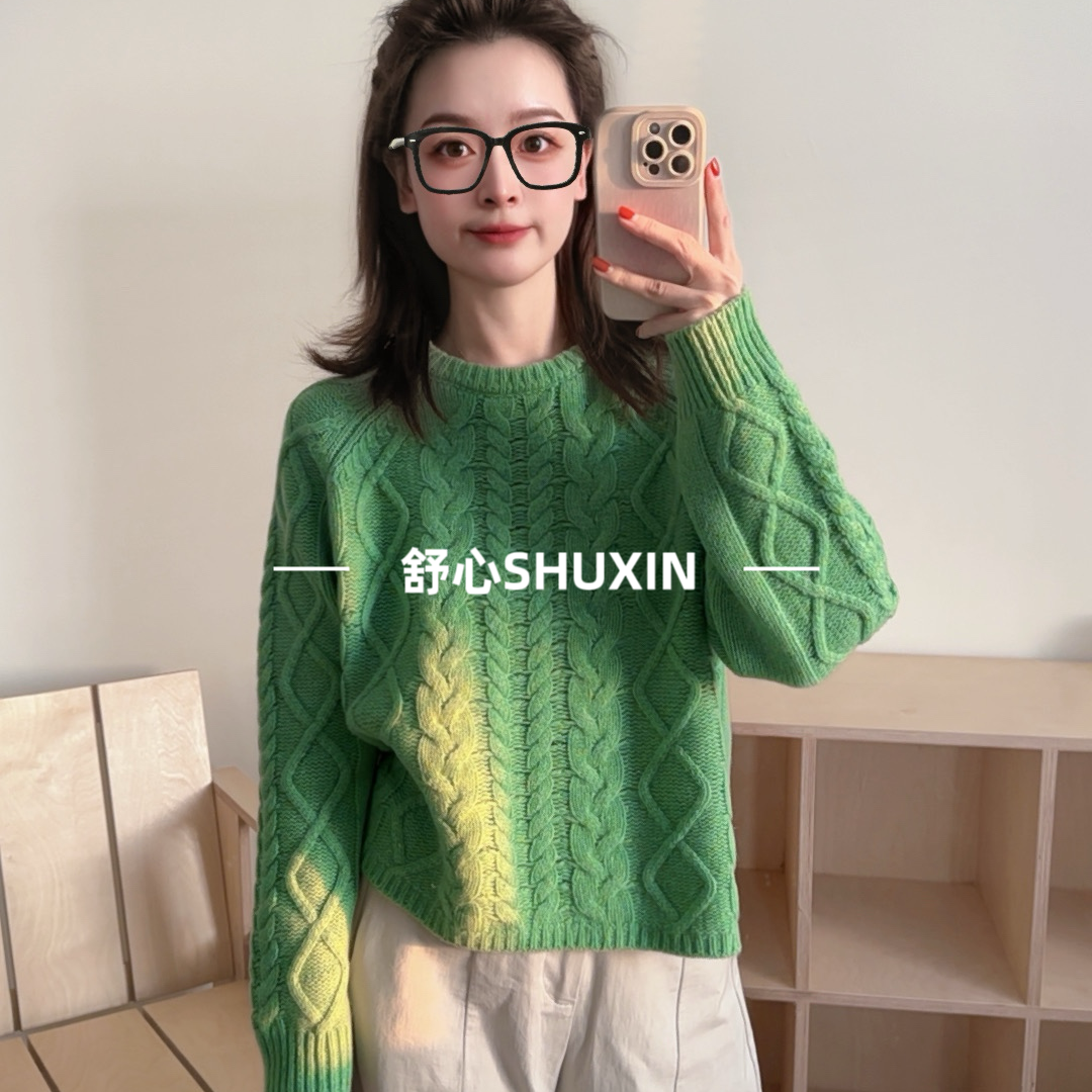 【舒心】净版绞花麻花针织套头CLSX-472