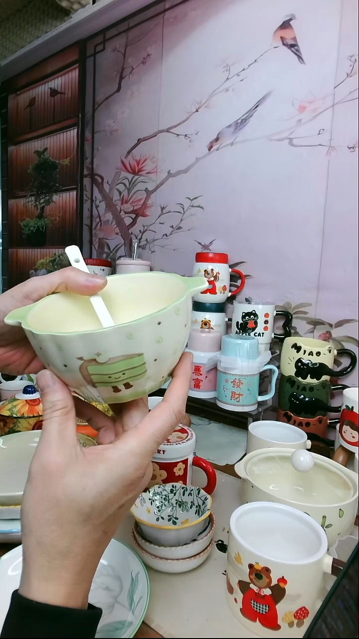 陶【孤品福利】抹茶绿双耳碗