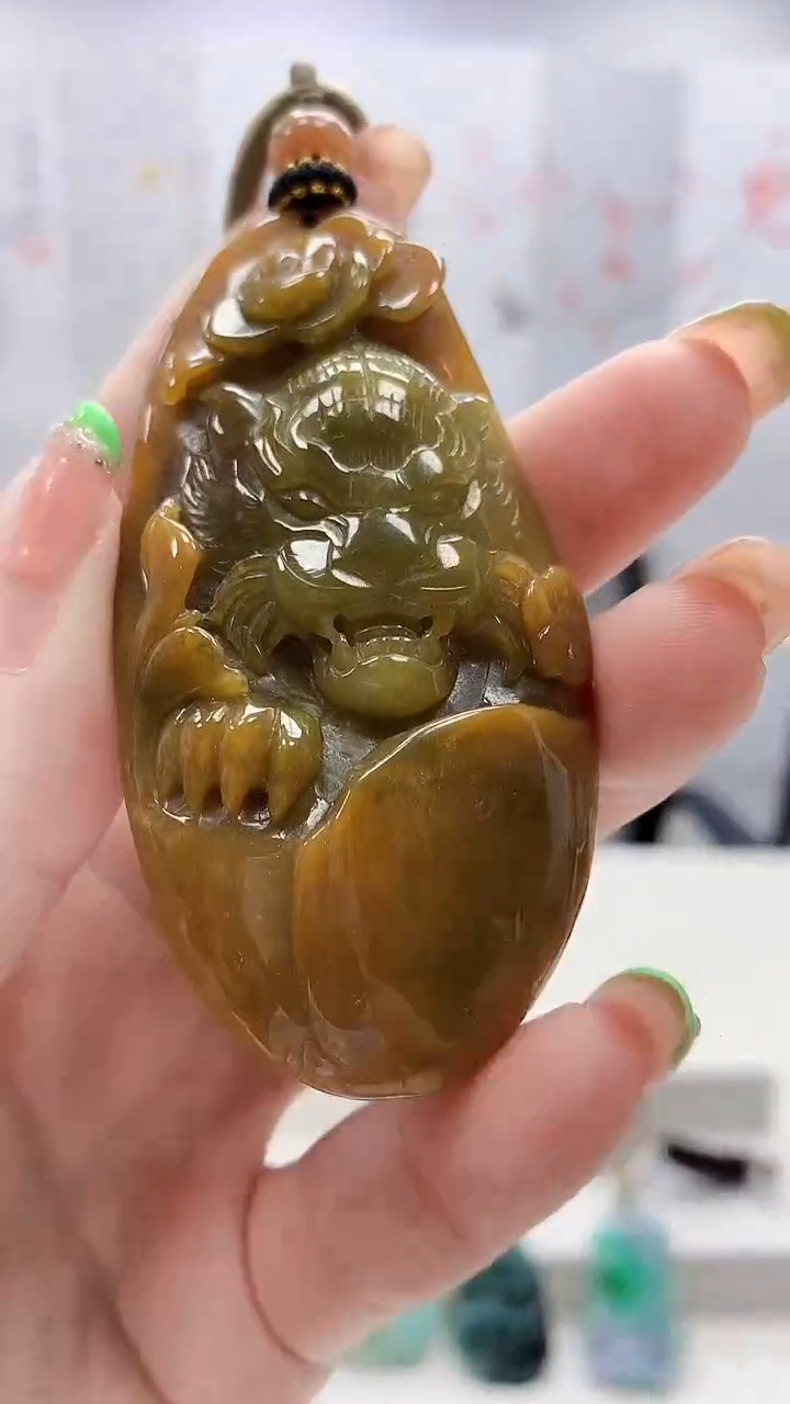 未镶嵌定制翡翠4917ry-毛货挂件22