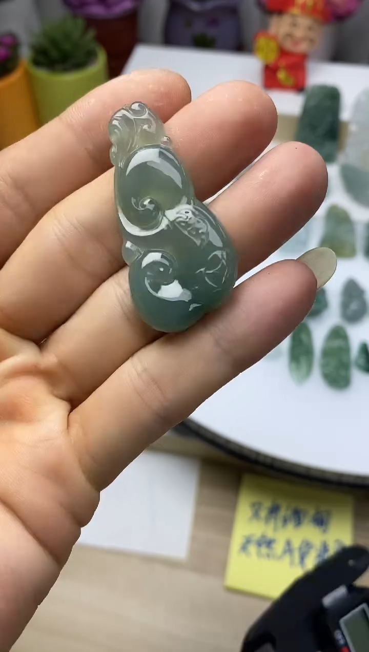 颈饰未镶嵌翡翠秦*月28天然缅甸翡翠A货分4单