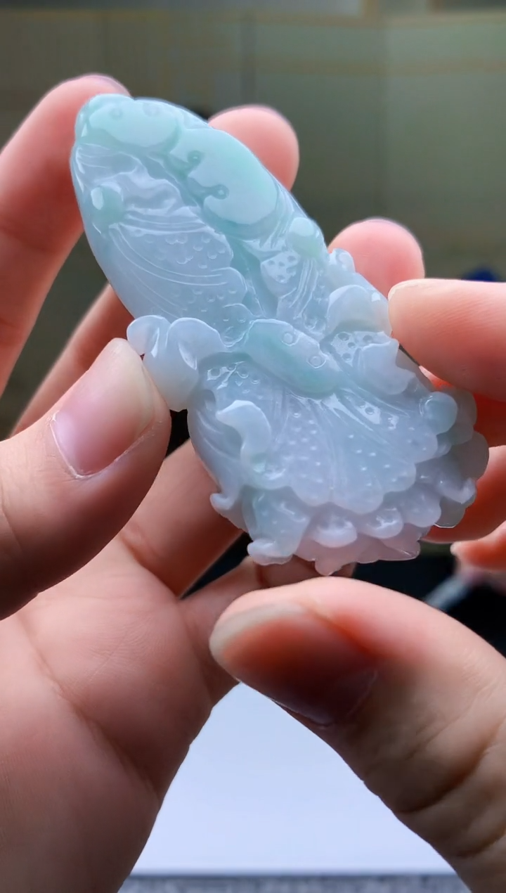 【闪购商品】定制翡翠未镶嵌4917bb-毛货挂件47