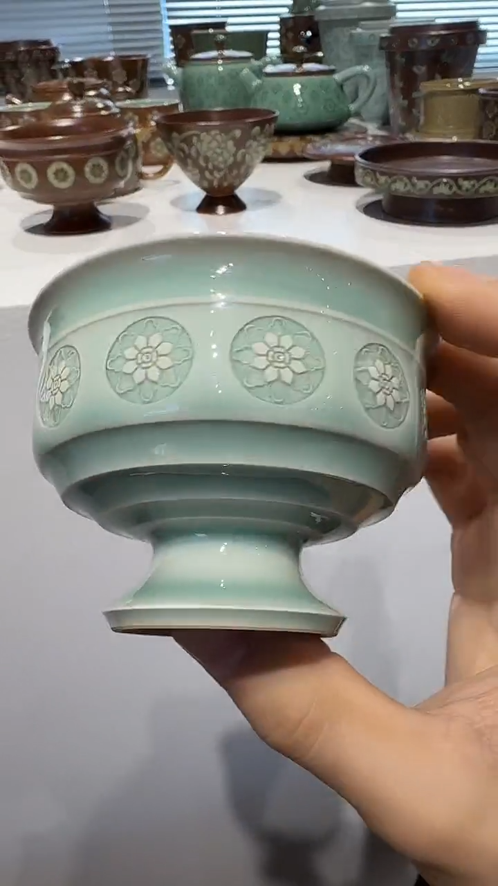 青瓷手工茶器包邮