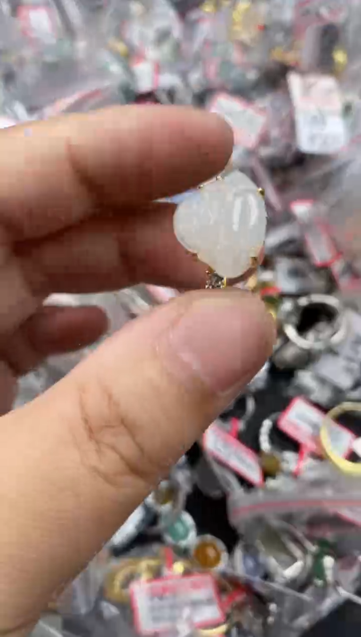 银S925镶嵌戒指翡翠13   1