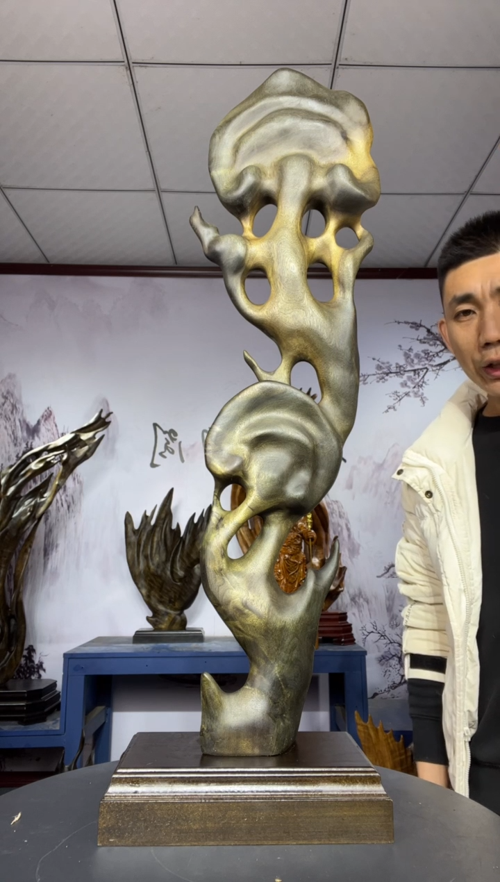 金丝楠木雕款以****事金丝楠木工艺品摆件