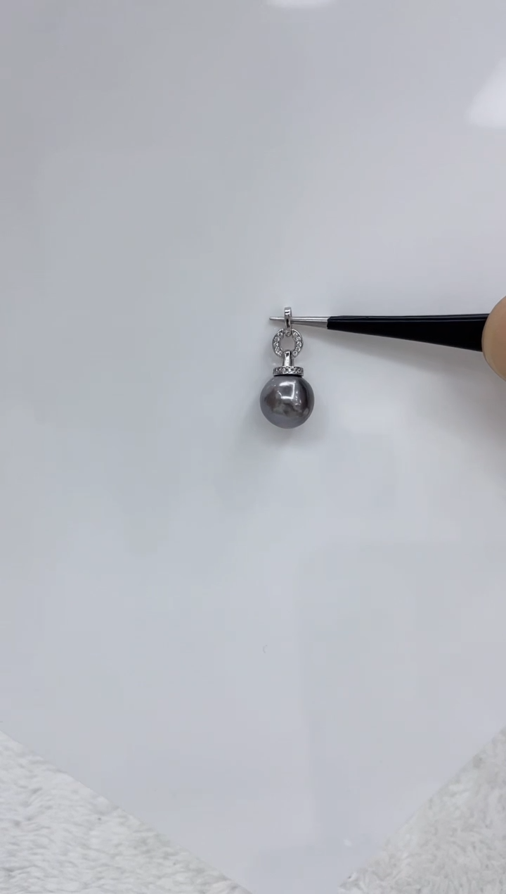 【闪购商品】海水珍珠吊坠(不含链)银S925镶嵌海水珍珠吊坠