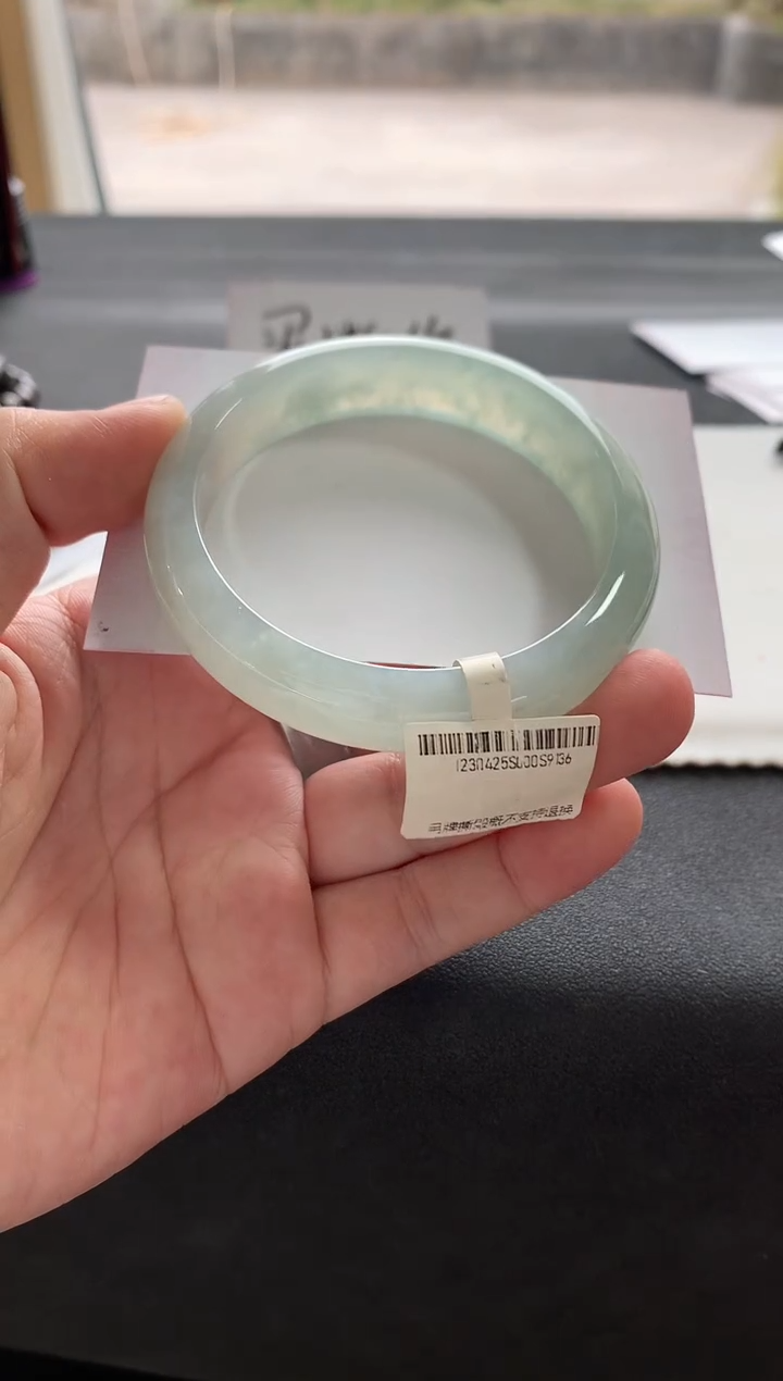 【闪购商品】翡翠手镯未镶嵌55.3正圈S9136买断