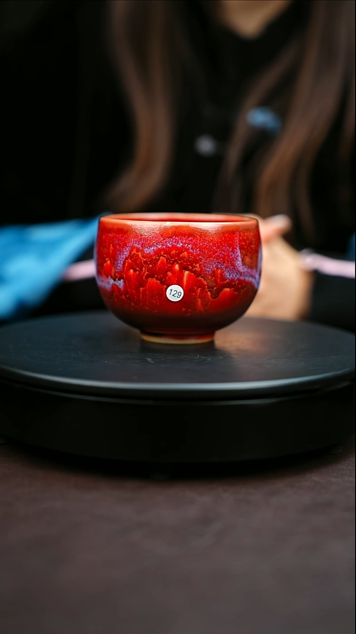 129#原矿钧瓷炉钧釉龙蛋杯