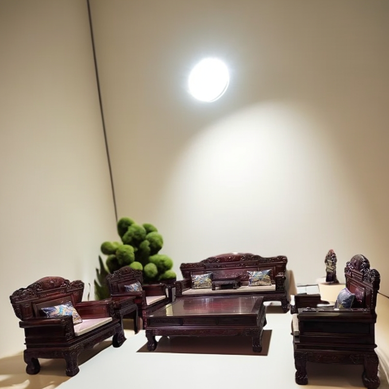 荣祥居推荐—九五至尊13件套新中式客厅古典两用单人雕花成套方几