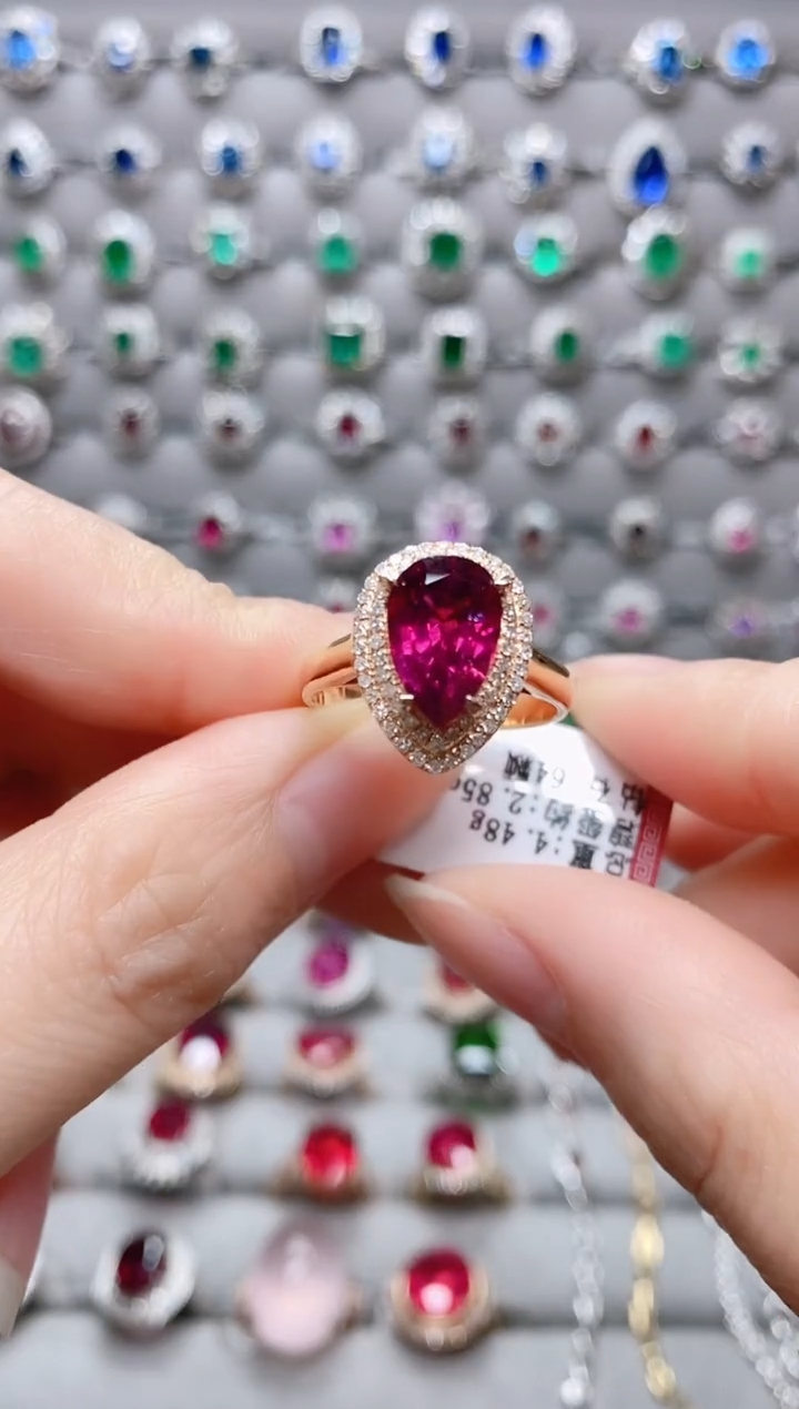 【闪购商品】碧玺18K金戒指18K金镶嵌.