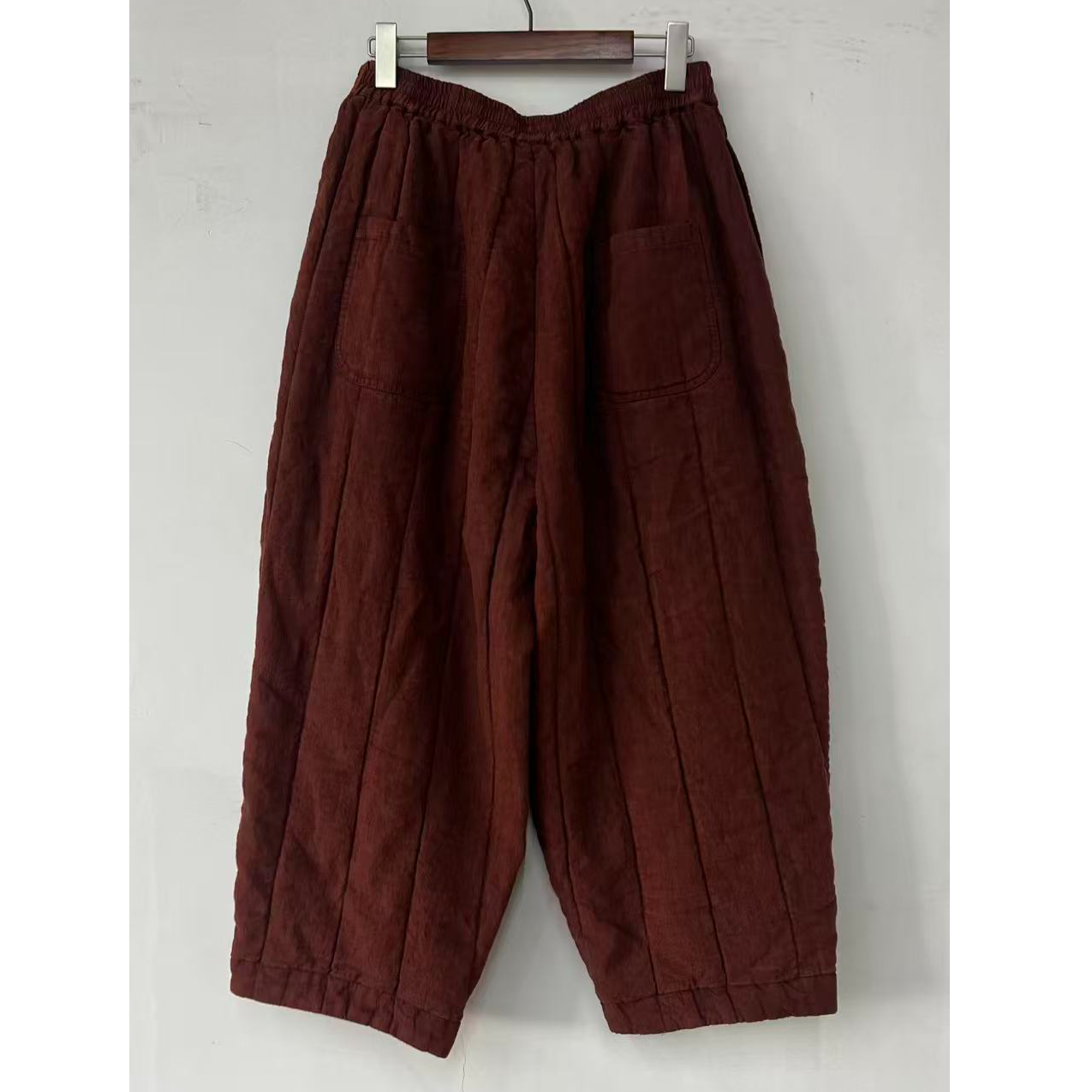 衣秋白351111冬季加厚夹棉直筒保暖女士棉裤子