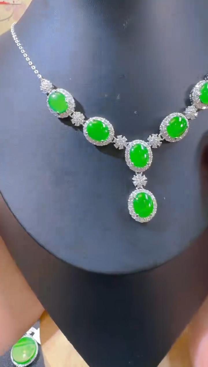 翡翠未镶嵌套链天然a货翡翠