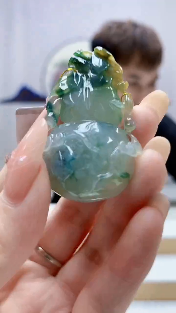 未镶嵌定制翡翠4868DD-毛货挂件66