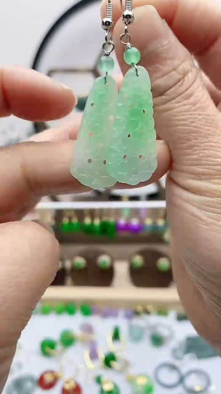 未镶嵌翡翠耳饰6524