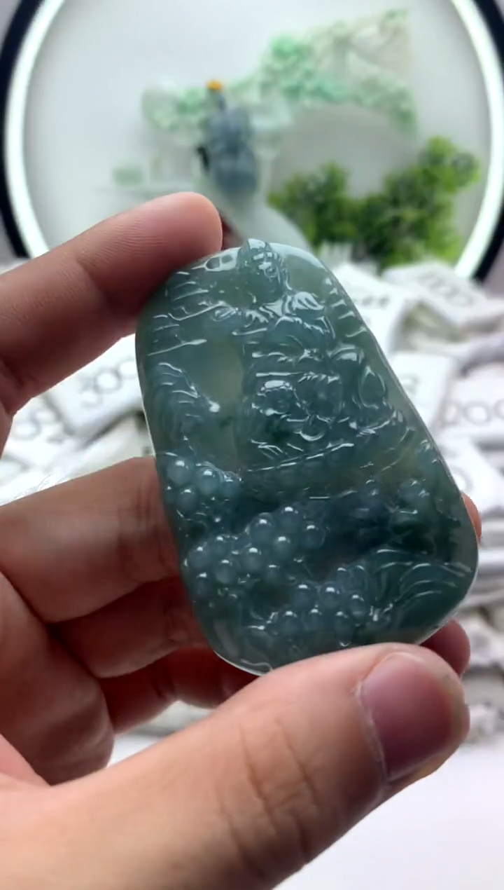 翡翠未镶嵌颈饰普贤